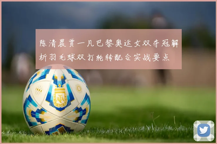 陈清晨贾一凡巴黎奥运女双夺冠解析羽毛球双打轮转配合实战要点